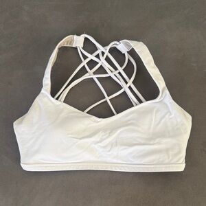 Lululemon Athletica White Strappy Sports Bra